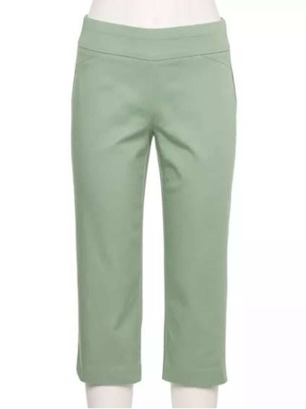 NWT Croft & Barrow Women's Sage Cropped Stretch Capri Size 4P